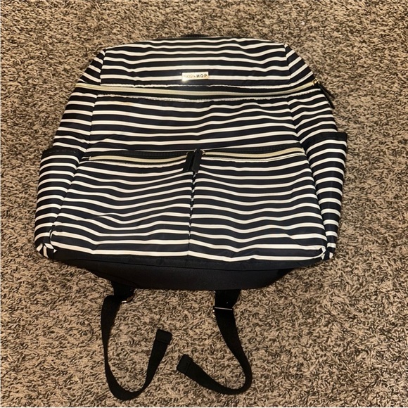 Skip Hop Handbags - Black and White Striped Backpack diaper bag